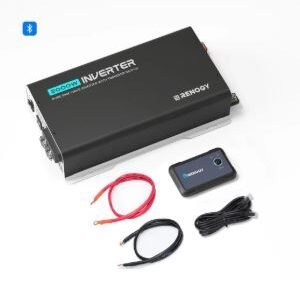 Inversor de Onda Senoidal Pura de 2000W e 12V com Chave de Transferência UPS e Bluetooth Integrado.